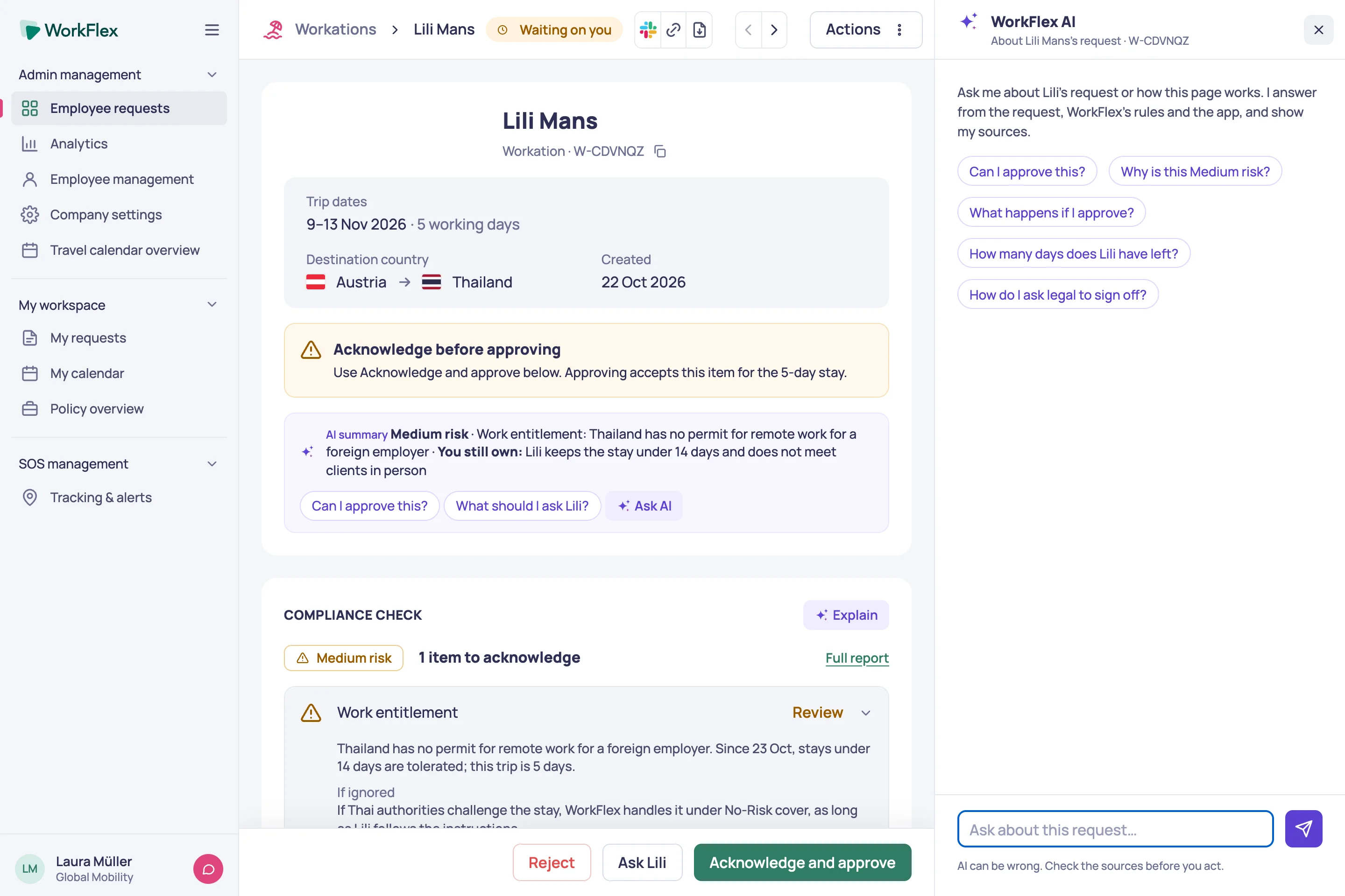 Ask AI side panel