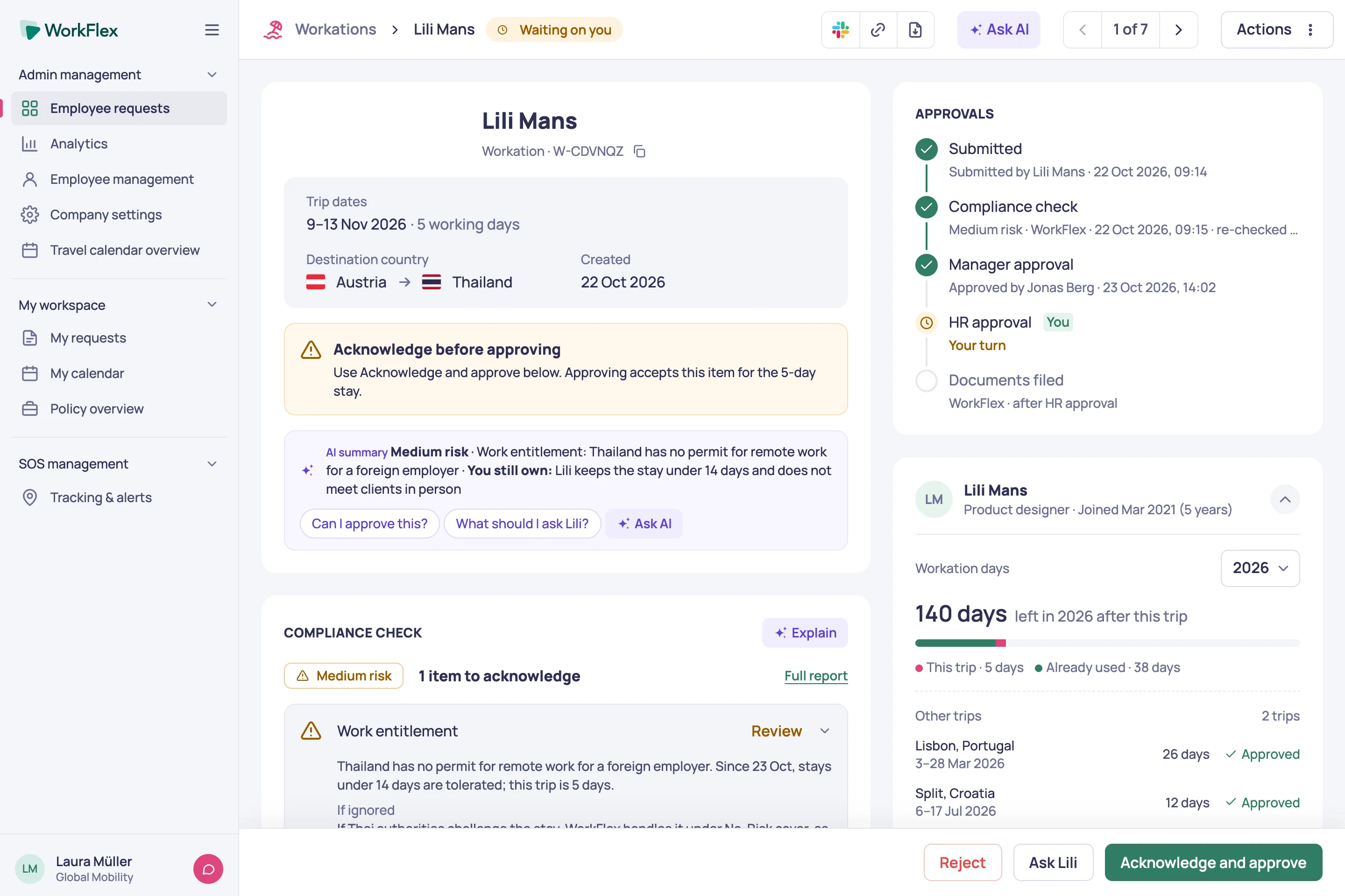 Step 3 request page with AI